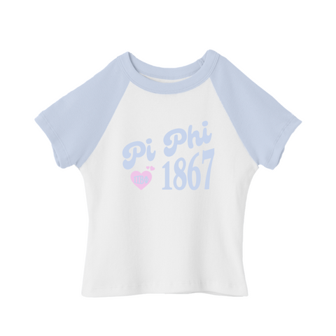 UM ΠΒΦ Healing Angelite Pi Phi Cropped Tee '24