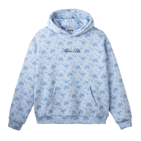 Alpha Phi All-Over Floral Print Hoodie
