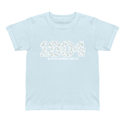 Cerulean Bloom Printed Sorority Baby Tee