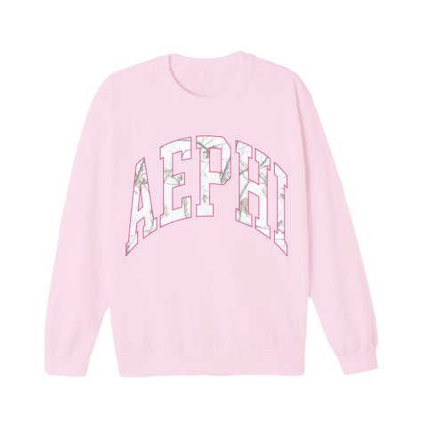 White Camo Sorority Crewneck
