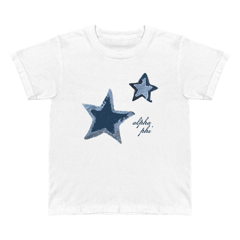 Denim Stars Printed Sorority Baby Tee