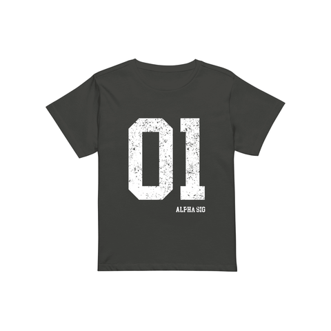 Team Player Baby Tee-Alpha Sigma Alpha-S-black, gray