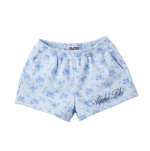 Alpha Phi All-Over Floral Print Shorts