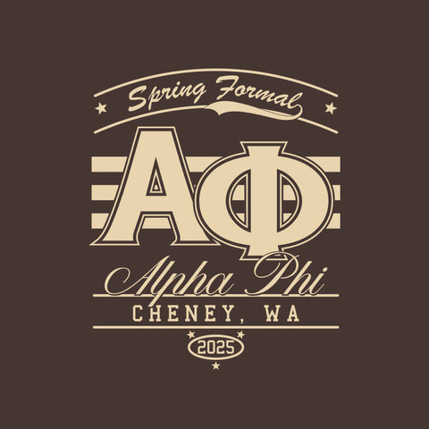 old school sporty cream text for alpha phi spring formal 2025