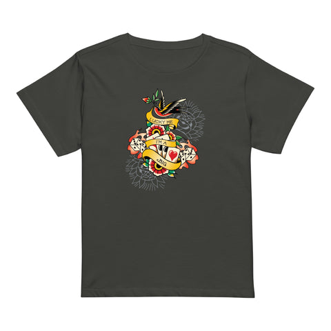 Tattooed Charm - Big Little Tee-Big-S-black, gray
