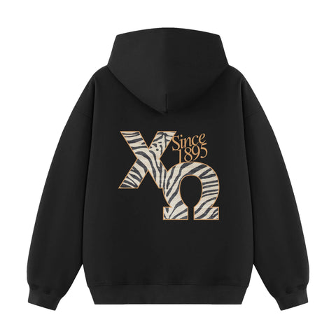 Midnight Stripes Printed Sorority Hoodie