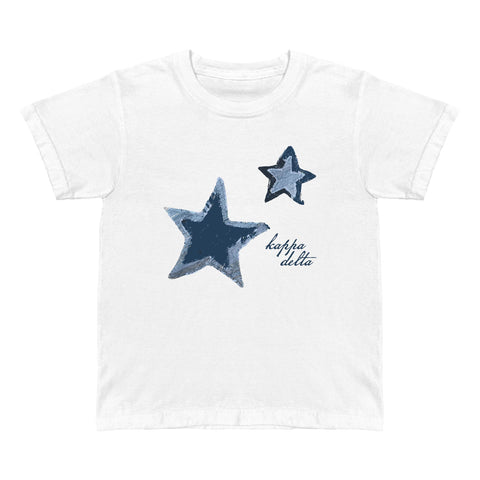 Denim Stars Printed Sorority Baby Tee