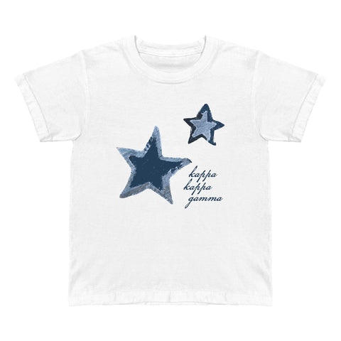 Denim Stars Printed Sorority Baby Tee