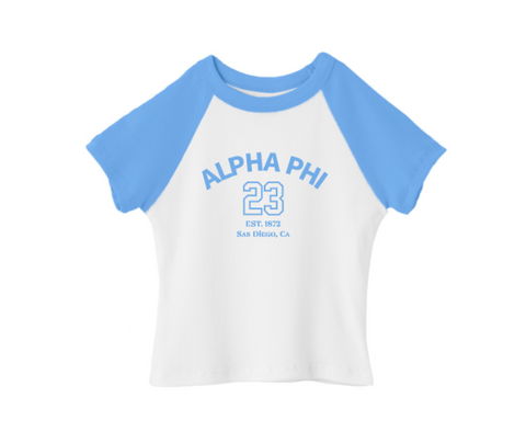 SDSU APHI BTS '23 Established Cropped Newport Tee