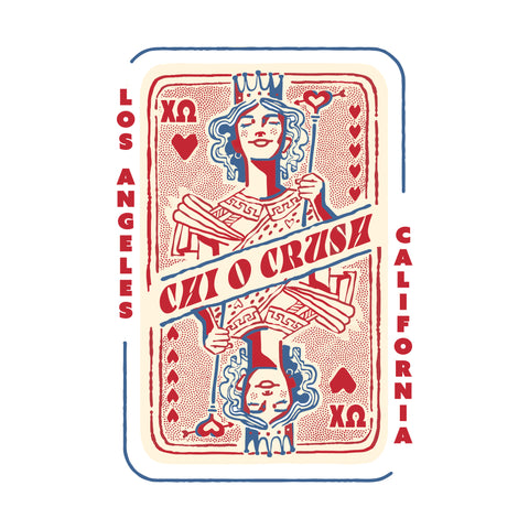 custom queen of hearts design for chi o crush party