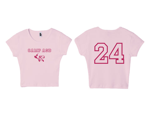 San Francisco State Univ. Alpha Gamma Delta: Delta Pi Light Pink Baby Tee | PO 10196