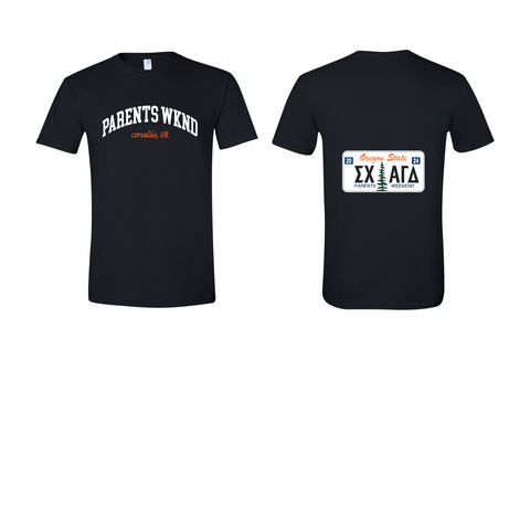 OSU Alpha Gamma PO:10007 Standard T-Shirt -(black, printed)