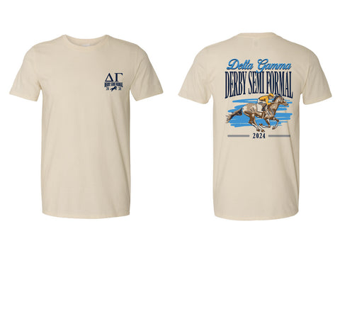 California State Polytechnic Institute - SLO Delta Gamma Tan T-Shirt | PO 10211