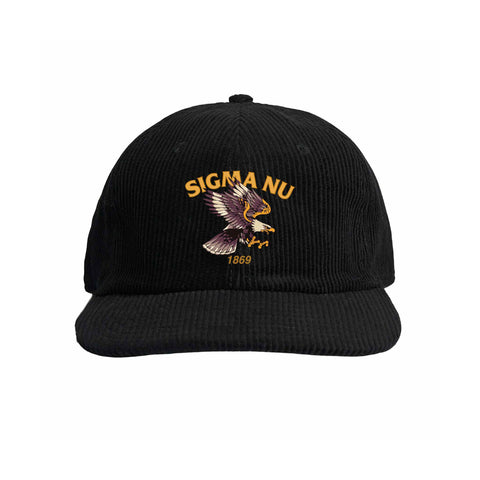 Eagle Eye Embroidered Fraternity Corduroy Cap