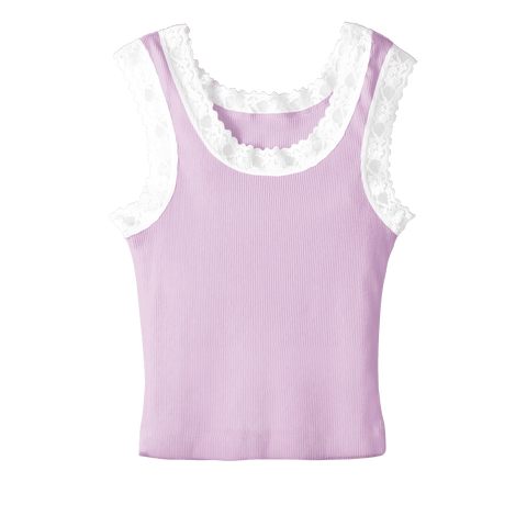 Victoria Tank, custom cropped lace tank top in aphrodite approved color