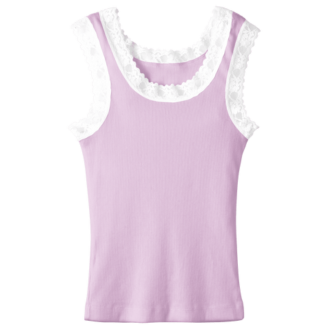 Victoria Tank, custom full-length lace tank top in aphrodite approved color