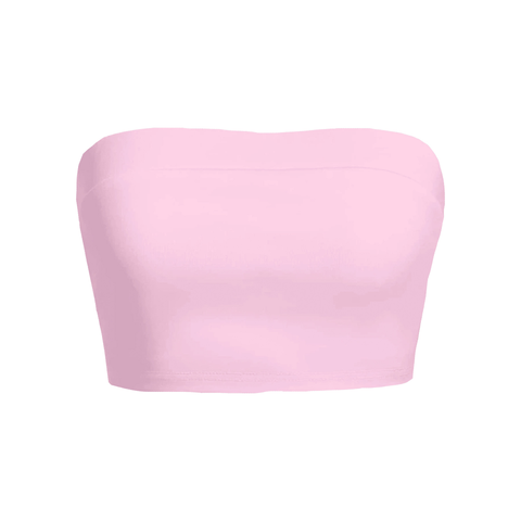 Crescent Tube Top, custom cropped strapless tube top in BB Blush color