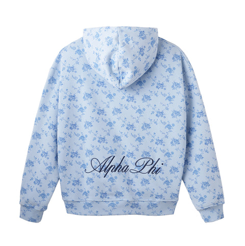 Alpha Phi All-Over Floral Print Hoodie