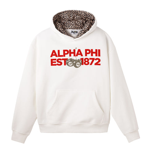 Alpha Phi Leopard Cherry Hoodie
