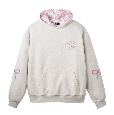 Alpha Phi Floral Bow Hoodie