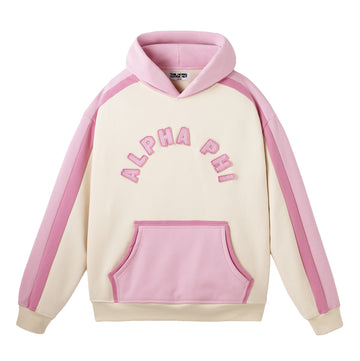 Alpha Phi Pink Stripe Hoodie