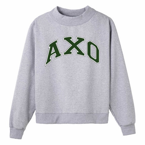 Green Campus Colors Sorority Mock Neck