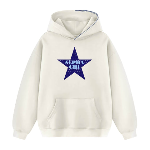 Blue Eyes Hood Stitch Sorority Hoodie
