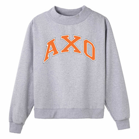 Burnt Orange Campus Colors Sorority Mock Neck