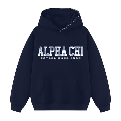 Pieced Together Hood Stitch Sorority Hoodie