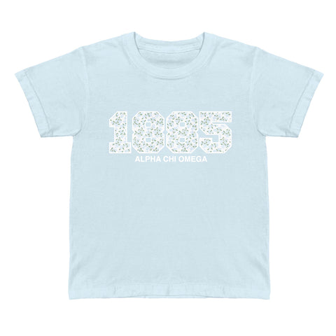Cerulean Bloom Printed Sorority Baby Tee
