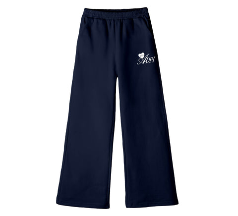 Adorn Navy Sorority Flare Sweats