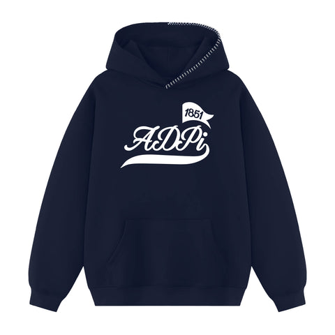 Campus Spirit Hood Stitch Sorority Hoodie