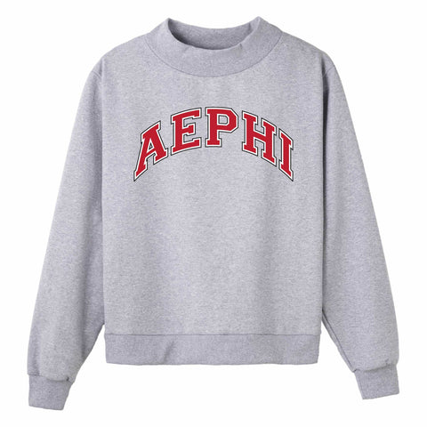 Crimson Campus Colors Sorority Mock Neck