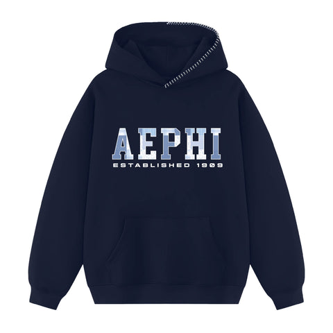 Pieced Together Hood Stitch Sorority Hoodie