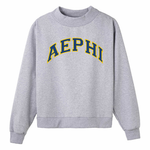 Navy and Gold Campus Colors Sorority Mock Neck