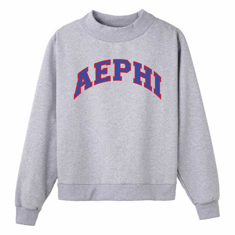 Blue and Red Campus Colors Sorority Mock Neck