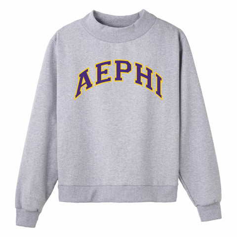 Purple and Gold Campus Colors Sorority Mock Neck