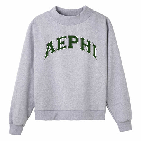 Green Campus Colors Sorority Mock Neck