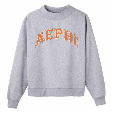 Burnt Orange Campus Colors Sorority Mock Neck