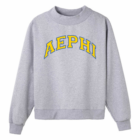 Light Blue and Gold Campus Colors Sorority Mock Neck