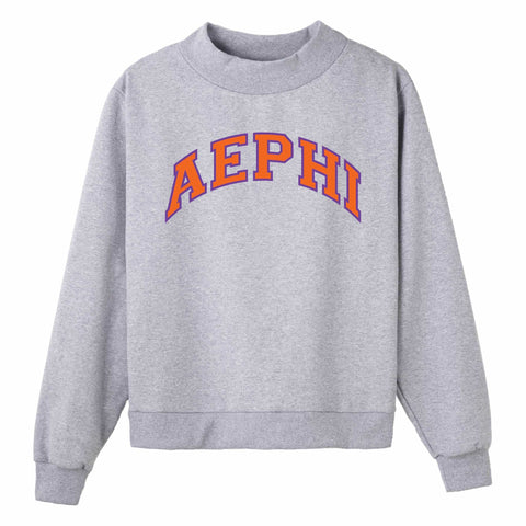 Purple and Orange Campus Colors Sorority Mock Neck