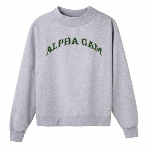 Green Campus Colors Sorority Mock Neck