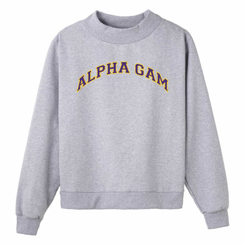 Purple and Gold Campus Colors Sorority Mock Neck