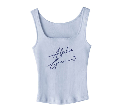 With Love Blue Sorority Tank