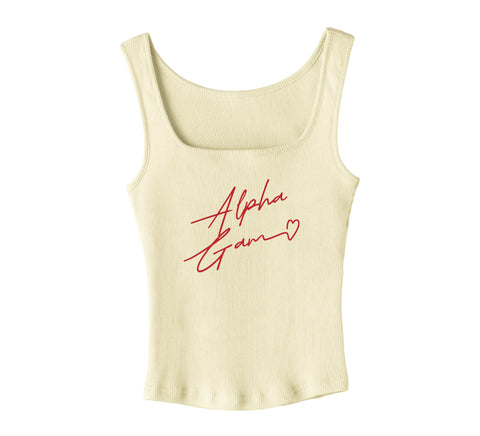 With Love Yellow Sorority Tank