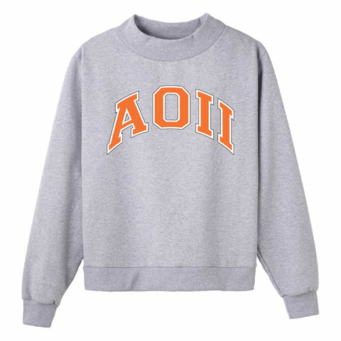 Burnt Orange Campus Colors Sorority Mock Neck