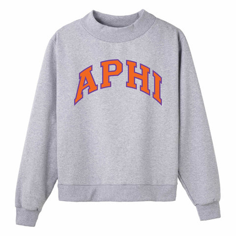 Purple and Orange Campus Colors Sorority Mock Neck