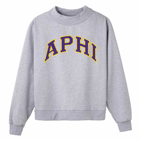 Purple and Gold Campus Colors Sorority Mock Neck