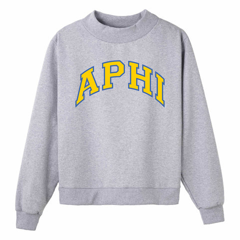 Light Blue and Gold Campus Colors Sorority Mock Neck