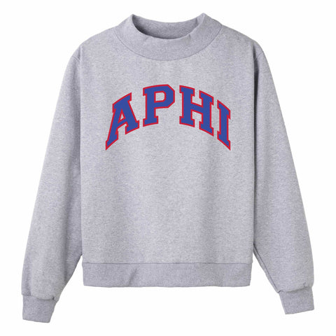 Blue and Red Campus Colors Sorority Mock Neck